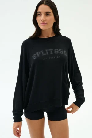 Discount Andie Oversized Fleece Varsity Graphic Sweatshirt Sweats & Tracksuits