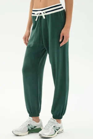 Discount Andie Oversized Fleece Sweatpant W/ Stripe Sweats & Tracksuits