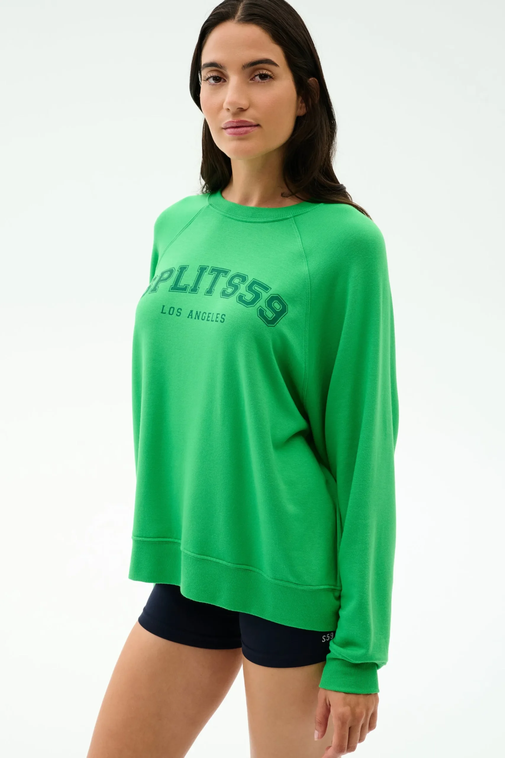 Fashion Andie Oversized Fleece Varsity Graphic Sweatshirt Sweats & Tracksuits