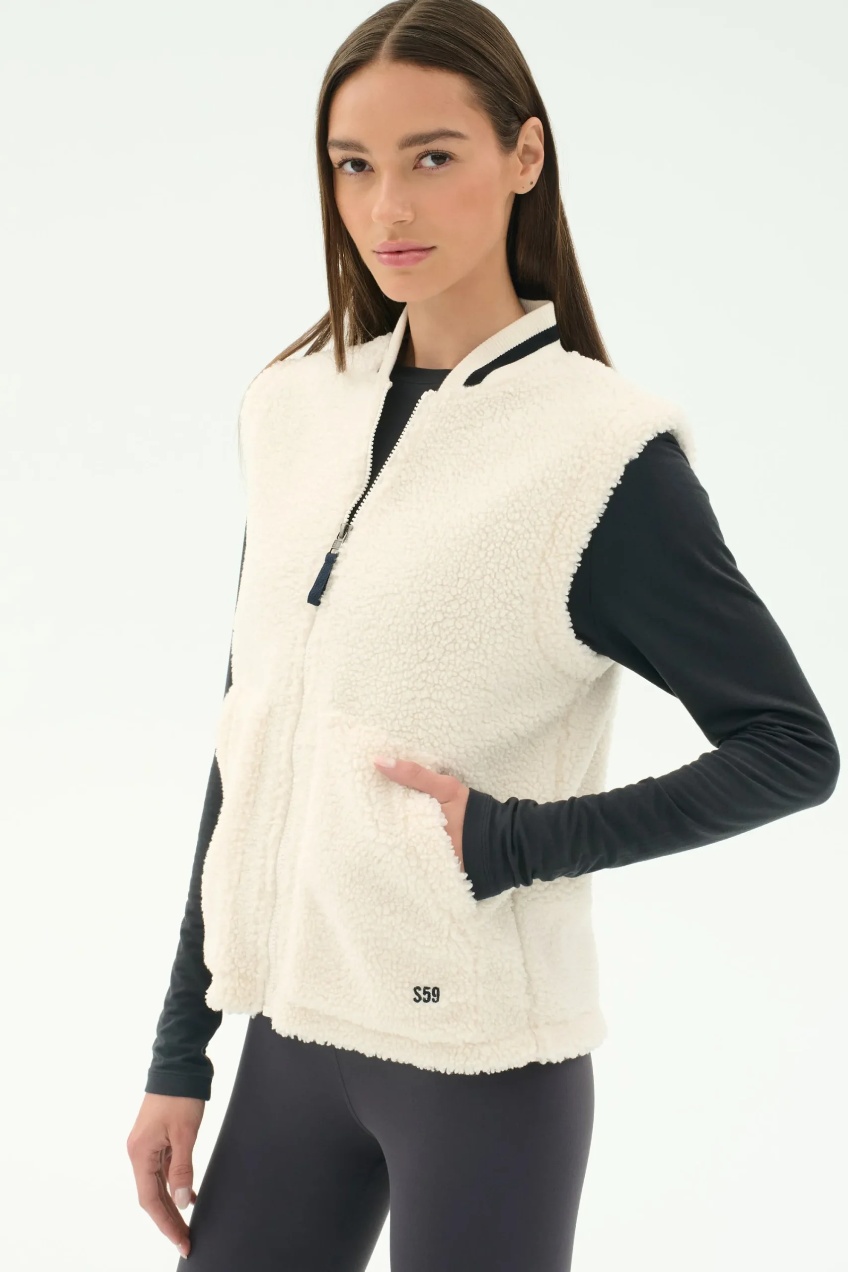 Outlet Aster Sherpa Vest Outerwear