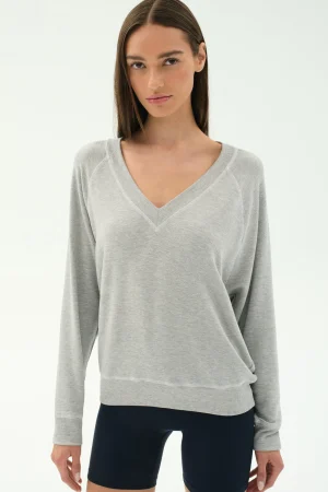 Fashion Bennie Fleece V Neck Sweatshirt Sweats & Tracksuits