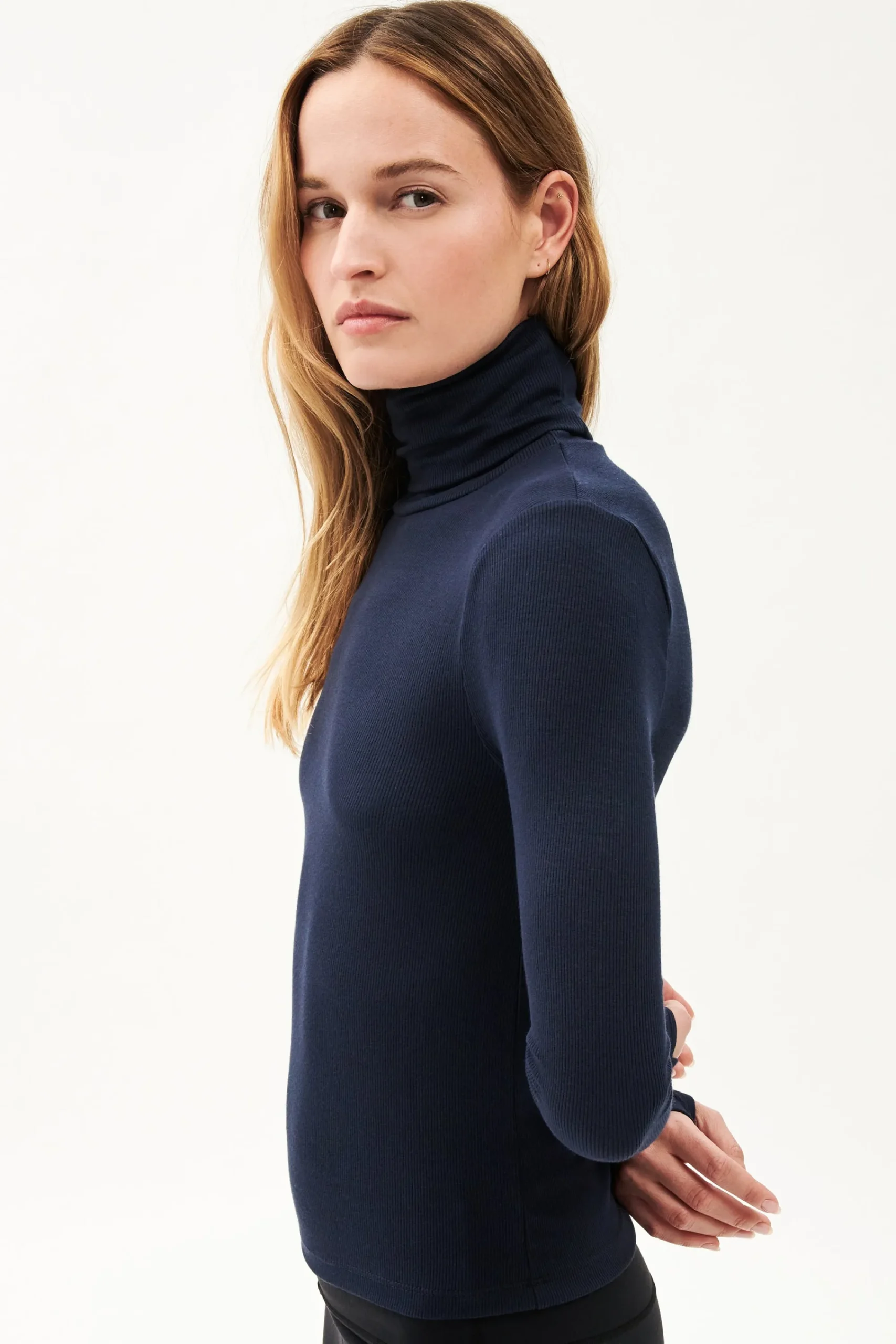 Hot Jackson Rib Full Length Turtleneck Tops & Tanks