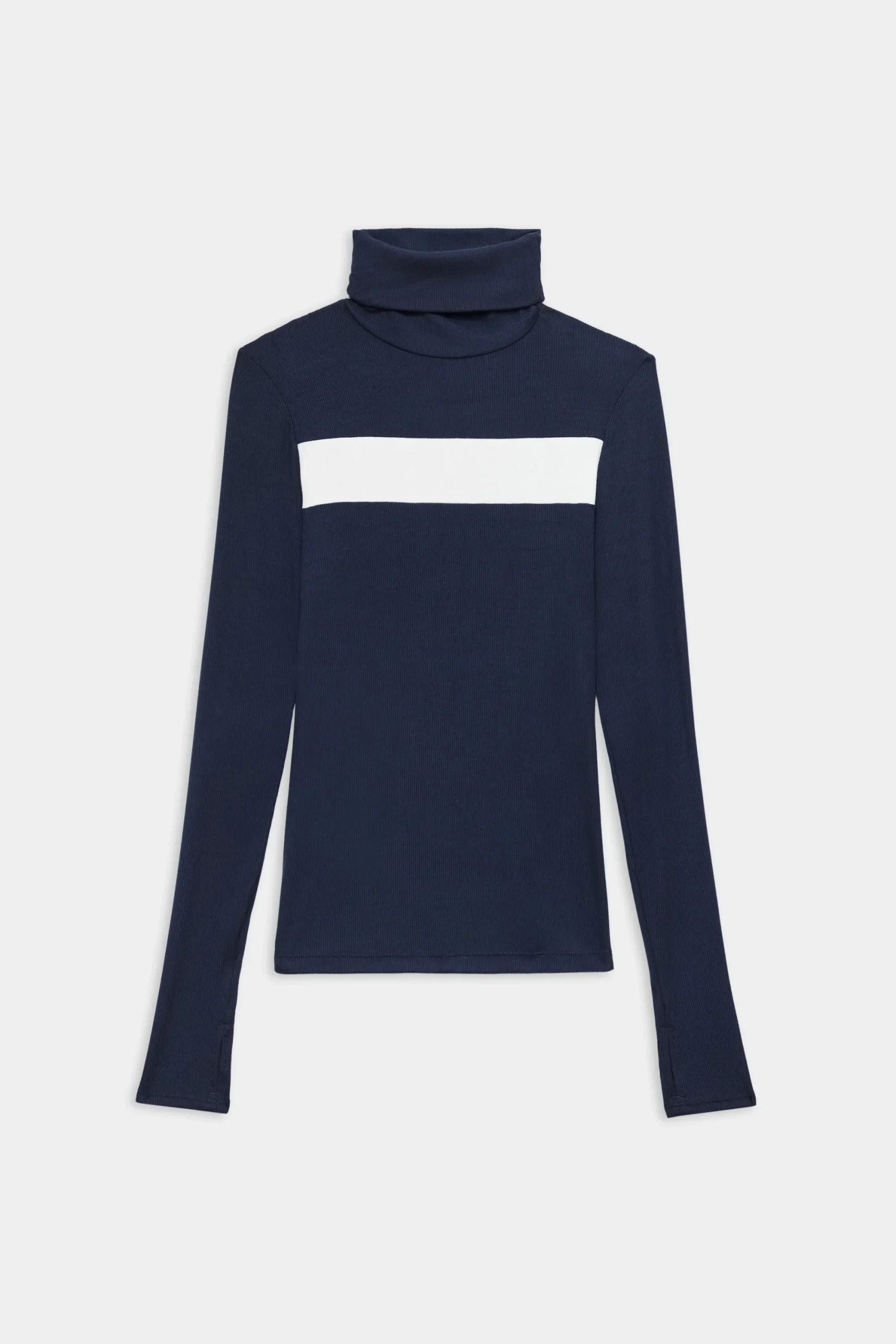 Fashion Lennon Rib Turtleneck Tops & Tanks