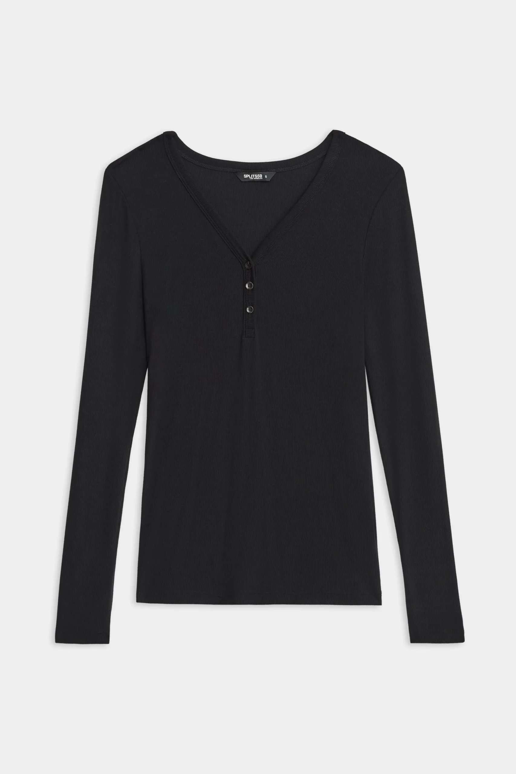 Discount Louise Rib Henley Tops & Tanks