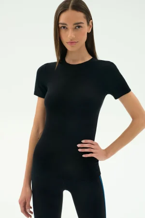 Fashion Louise Rib Short Sleeve Tops & Tanks